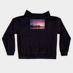 Sunset on Newcastle / Gateshead Quayside Kids Hoodie